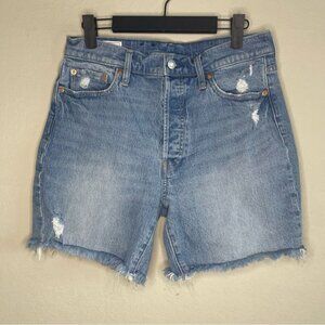 GAP Cheeky Midi Short High Rise Cutoff Denim Shorts Button Fly - Size 29/8